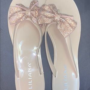 Fashion nova jelly flip flops